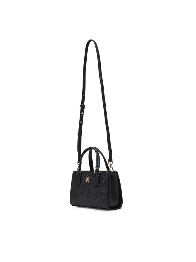 Tommy Hilfiger Handtasche Tommy Hilfiger Th Daily Mini Tote Mono AW0AW18416 Schwarz