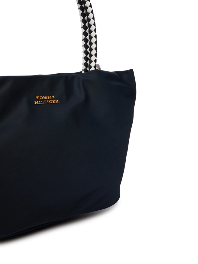 Tommy Hilfiger Handtasche Tommy Hilfiger Th Marina Bucket Nylon AW0AW18831 Dunkelblau