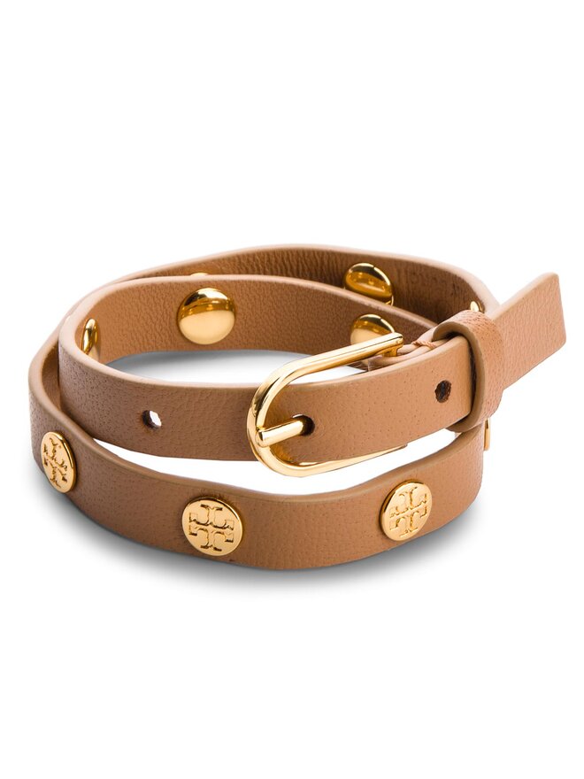 Tory Burch Βραχιόλι Tory Burch Double Wrap Logo Stud Bracelet 11165816 Μπεζ