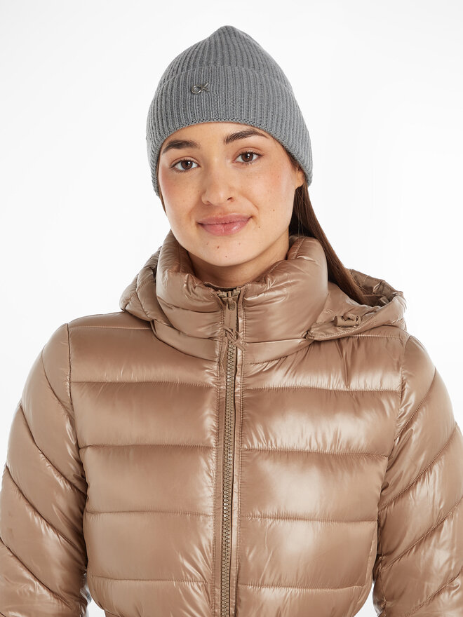 Calvin Klein Čepice Calvin Klein Re-Lock Beanie K60K610214 Šedá