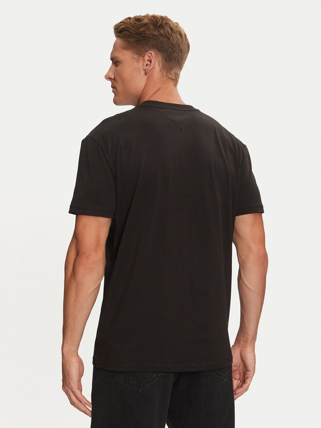 Tommy Jeans Tommy Jeans Póló Linear Logo DM0DM20744 Fekete Regular Fit