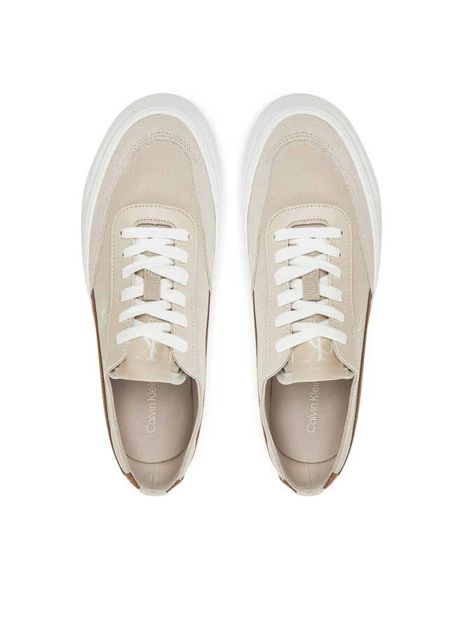Calvin Klein Jeans Sneakers Calvin Klein Jeans Vulc Flatform Low Cv Mix Mg YW0YW01770 Beige