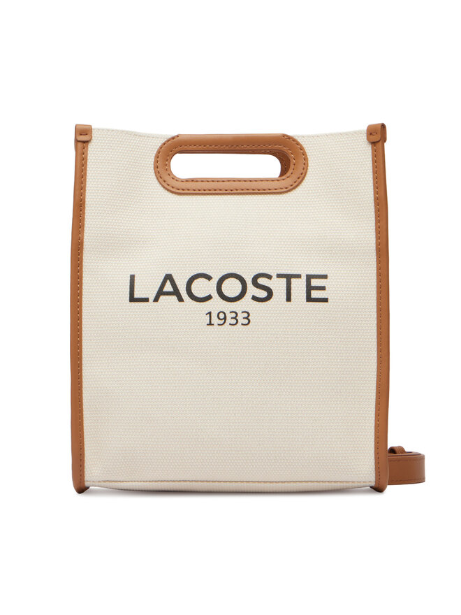 Lacoste Handtasche Lacoste Small Heritage Canvas Tote NF5232TD Creme