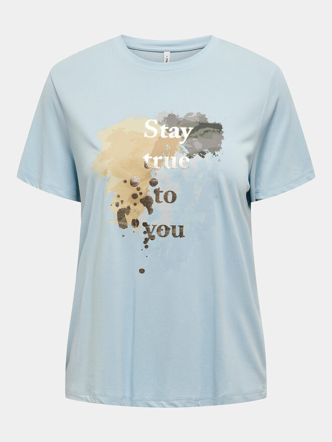 ONLY ONLY Camiseta 15303212 Celeste Regular Fit