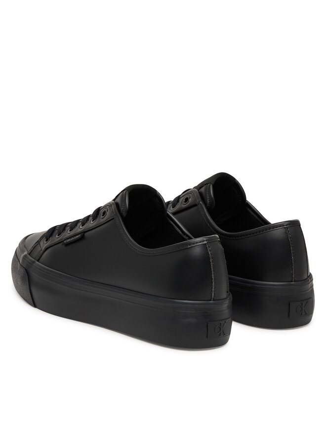 Calvin Klein Sneakers Calvin Klein Vulc Flatf Lace Up Lth YW0YW01932 Schwarz