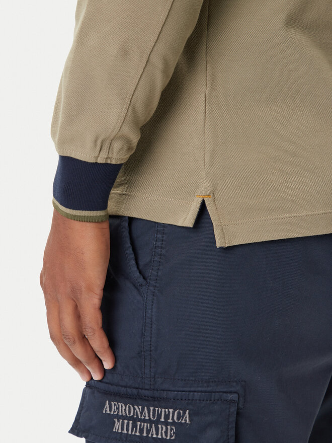 Aeronautica Militare Aeronautica Militare Polo marškinėliai 252PO1896UP00173 Chaki Regular Fit