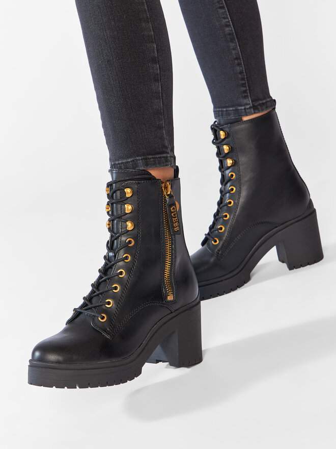 Guess Polokozačky Guess Cabra2 FL7CBR ELE10 Černá