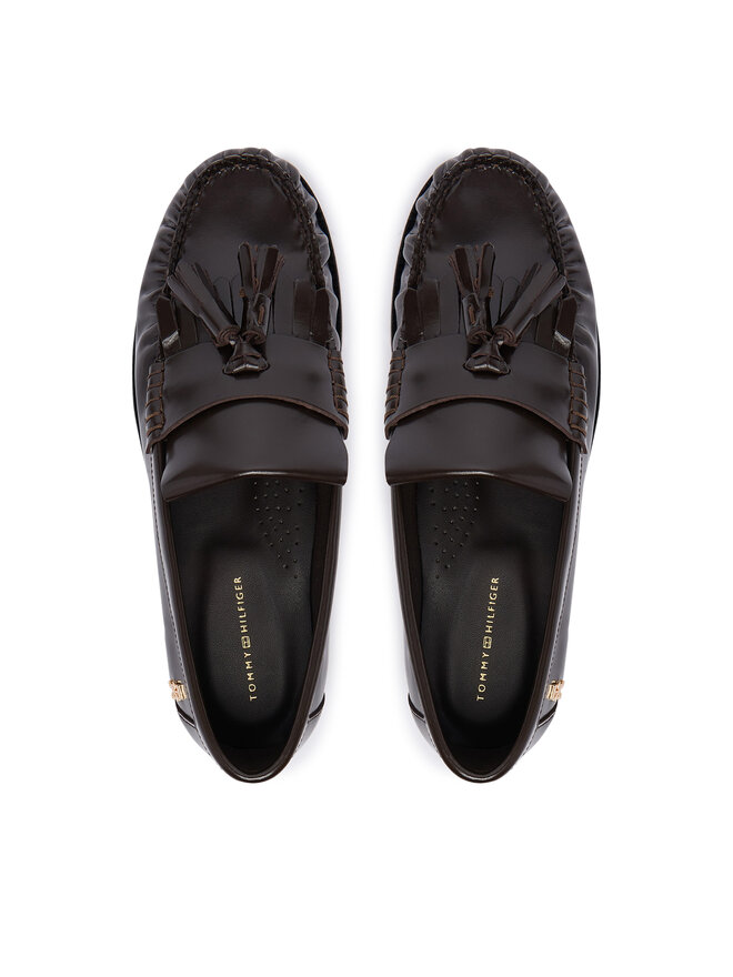 Tommy Hilfiger Slipper Tommy Hilfiger Tassel Abrasivato FW0FW09460 Dunkelbraun
