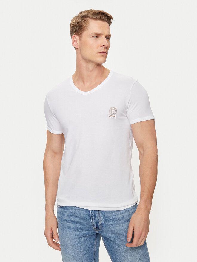 Versace Versace Marškinėliai AUU01004 Balta Regular Fit