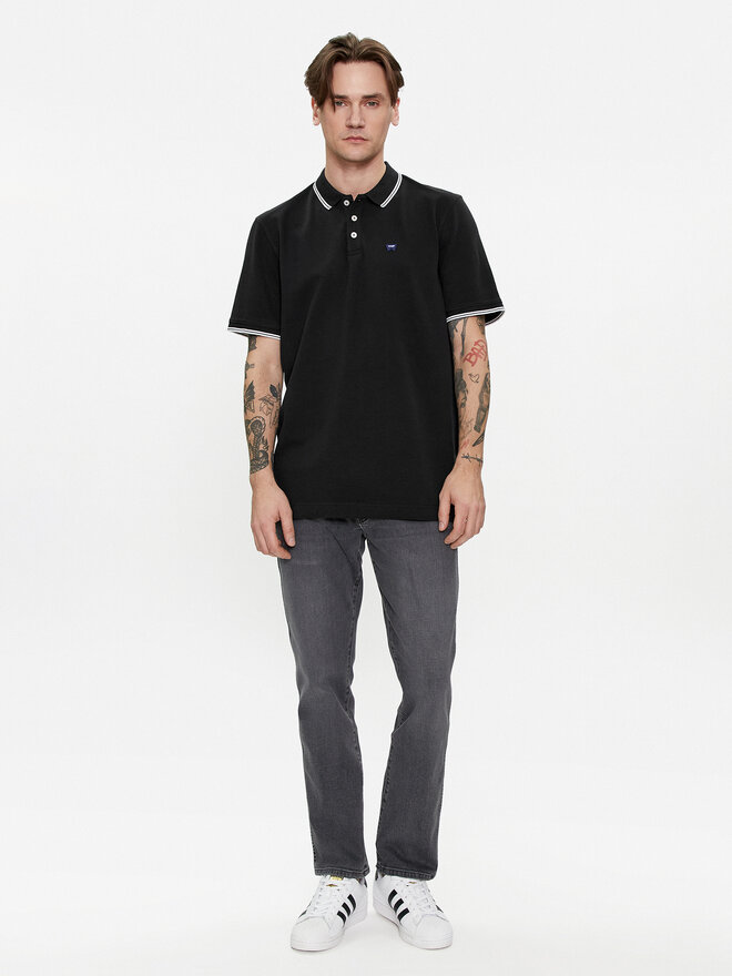 Wrangler Wrangler Polo marškinėliai 112350404 Juoda Regular Fit