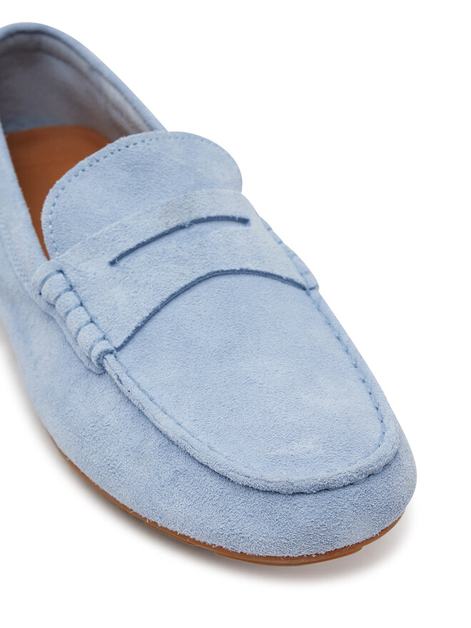 Tommy Hilfiger Mokasyny Tommy Hilfiger Flag Soft Suede Driver Loafer FW0FW08558 Niebieski