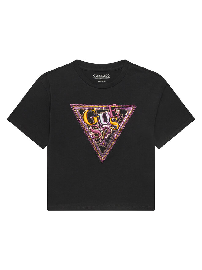 Guess Guess T-shirt J5GI04 K6YW4 Crna Regular Fit