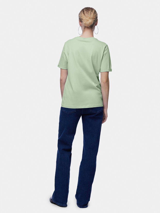 Pieces Pieces Marškinėliai Ria 17086970 Žalia Regular Fit