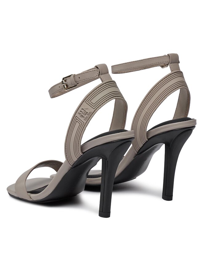 Tommy Hilfiger Sandalias Tommy Hilfiger Sporty Leather High Heel Sandal FW0FW07795 Beis