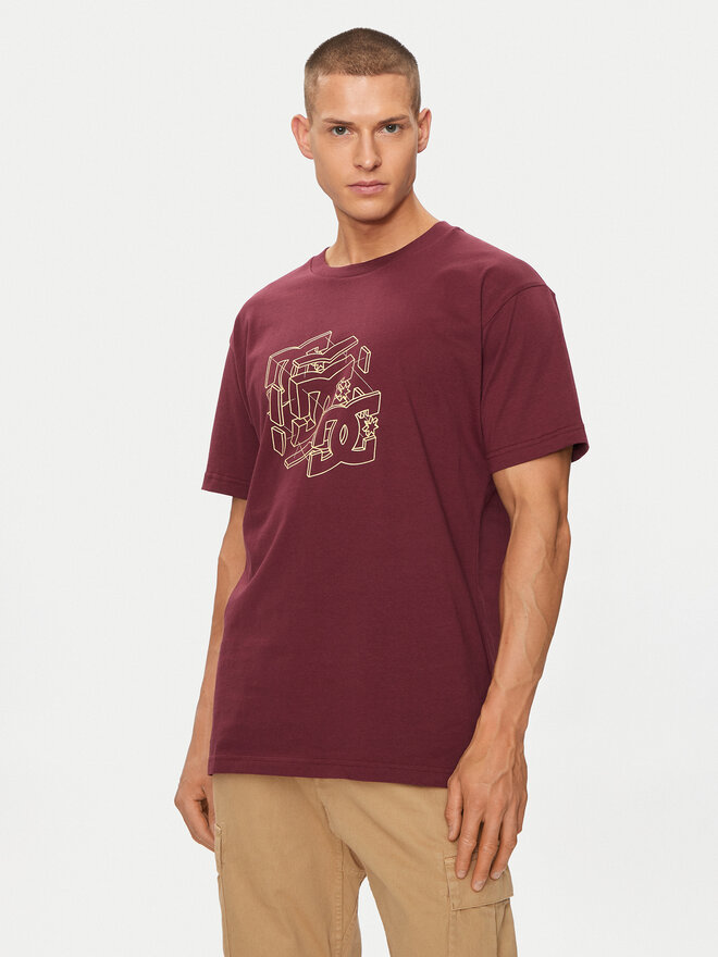 DC DC T-Shirt Rebuild Hss ADYZT05337 Dunkelrot Regular Fit