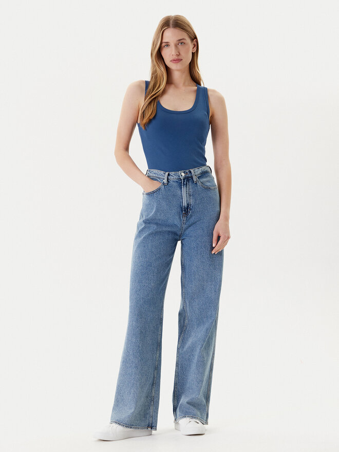 United Colors Of Benetton United Colors Of Benetton Marškinėliai 3GA2DH010 Tamsiai mėlyna Slim Fit