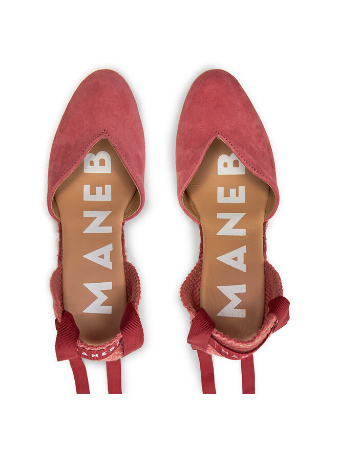 Manebi Еспадрили Manebi Hamptons Heart-Shaped Wedge Espadrilles W 2.1 WH Розов