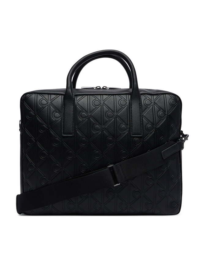 Calvin Klein Aktenmappe Calvin Klein Emblem Aop Deboss LV04D3561G Schwarz