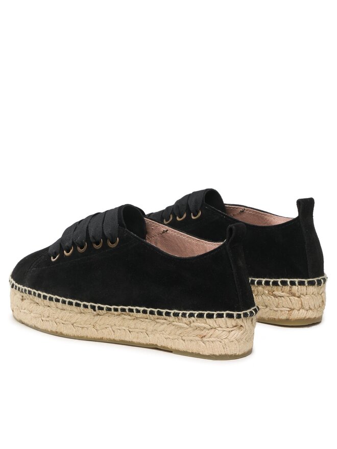 Manebi Espadrilles Manebi Lace-Up Espadrilles K 1.0 E0 Fekete