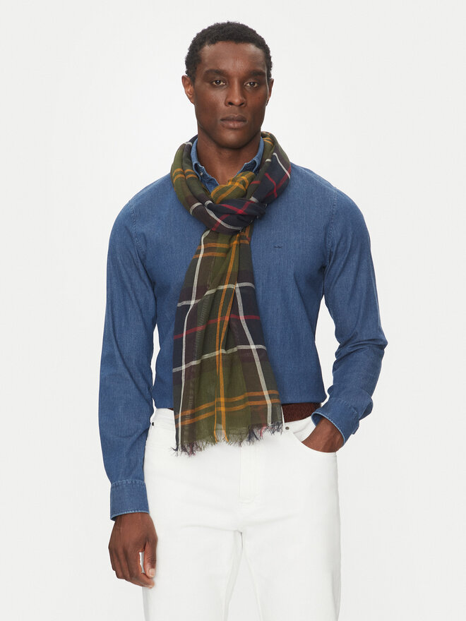 Barbour Szal Barbour Welton Tartan USC0315TN11 Zielony