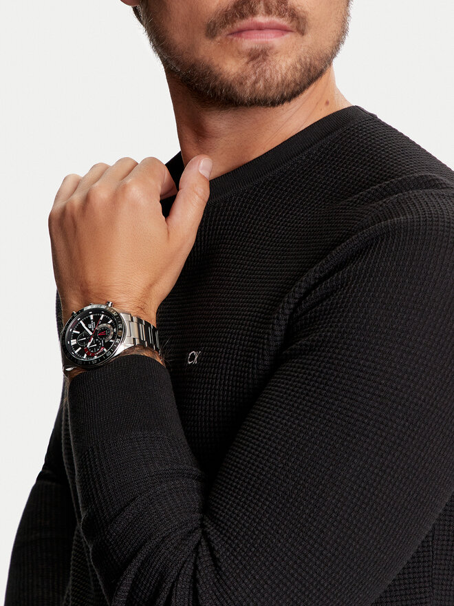 Casio Zegarek Casio Edifice EFV-620D-1A4VUEF Srebrny