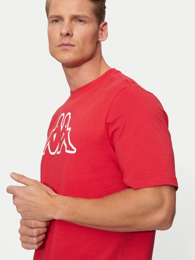 Kappa Kappa Marškinėliai Logo Korpo Cromen 303HZ70 Raudona Regular Fit