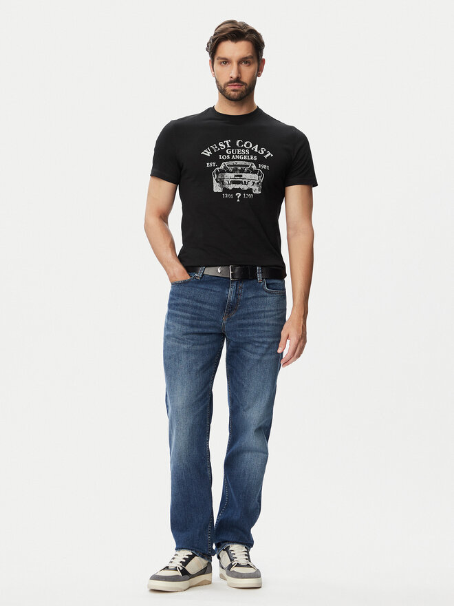 Guess Guess Футболка M6YI44 K4230 Чорний Slim Fit