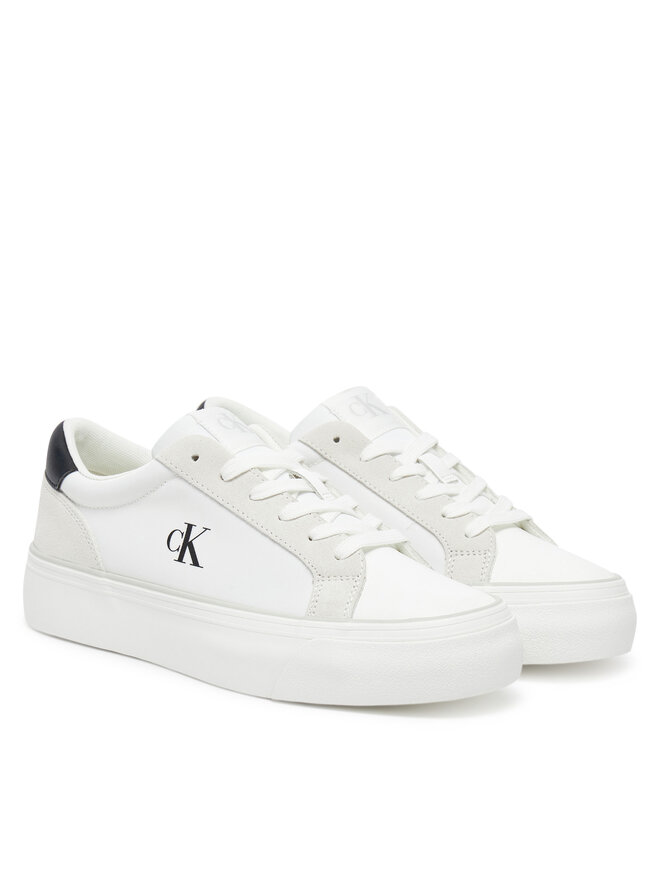 Calvin Klein Jeans Πάνινα παπούτσια Calvin Klein Jeans Vulc Flatform Mg Nylon Mix YW0YW01896 Λευκό