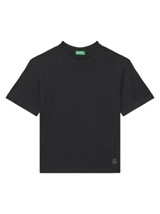 United Colors Of Benetton United Colors Of Benetton Marškinėliai 35RYC10NC Juoda Regular Fit