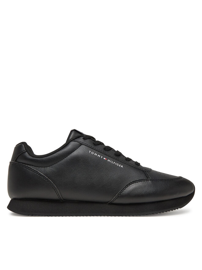 Tommy Hilfiger Tenisice Tommy Hilfiger Lo Runner Pu Mix FM0FM05419 Crna