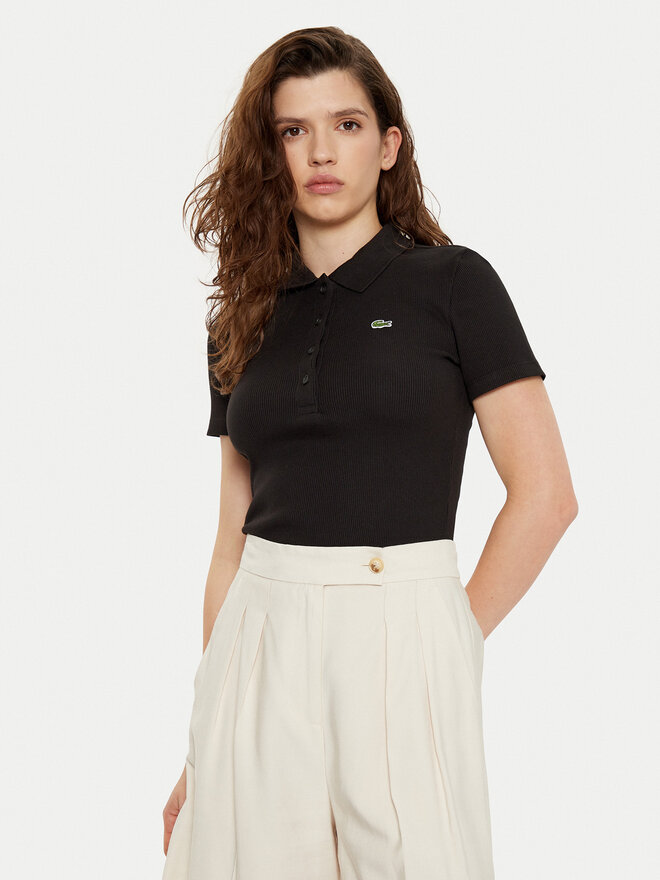Lacoste Lacoste Poloshirt DF5377 Schwarz Slim Fit