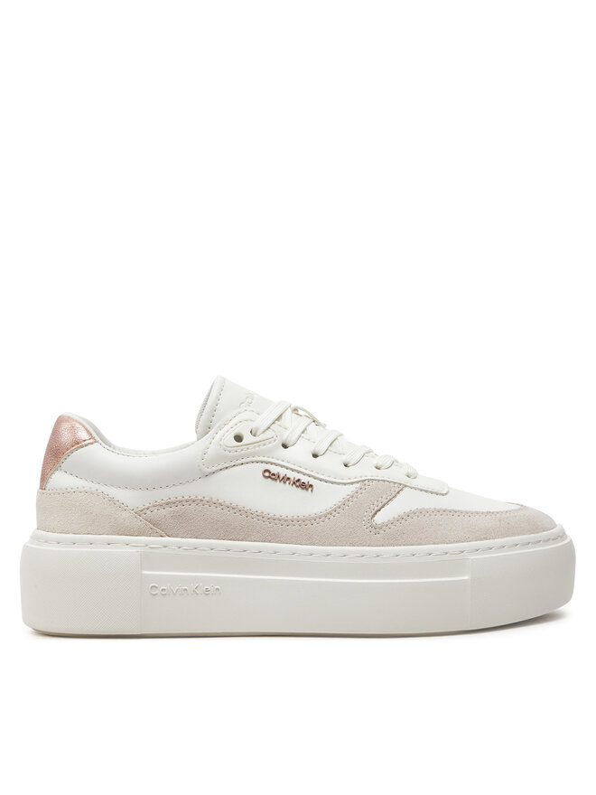 Calvin Klein Αθλητικά Calvin Klein Ff Cupsole Lace Up W/Ml Mix M HW0HW02125 Λευκό