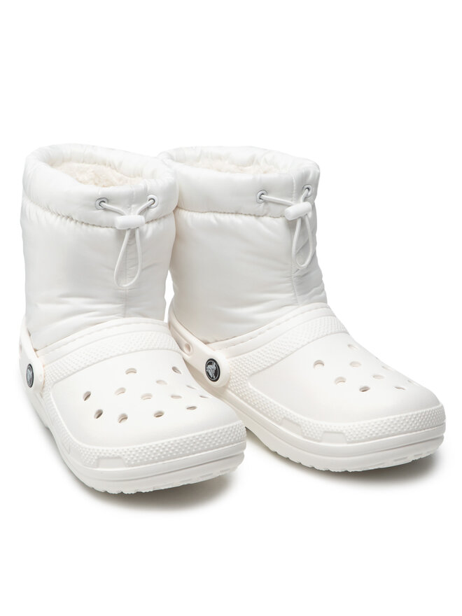 Crocs Боти Crocs Classic Lined Neo Puff Boot 206630 Бял