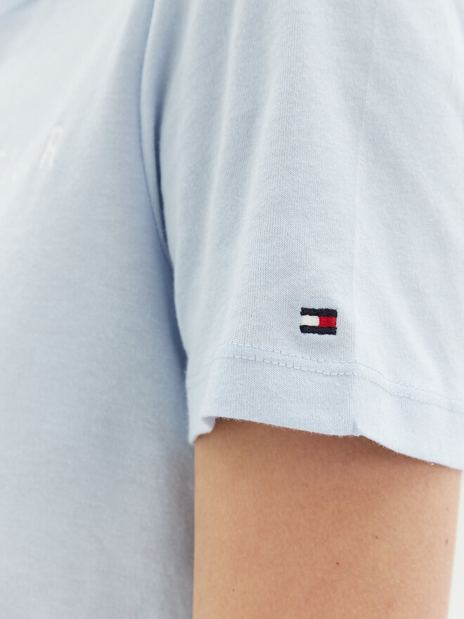 Tommy Hilfiger Tommy Hilfiger T-Shirt WW0WW40276 Himmelblau Regular Fit