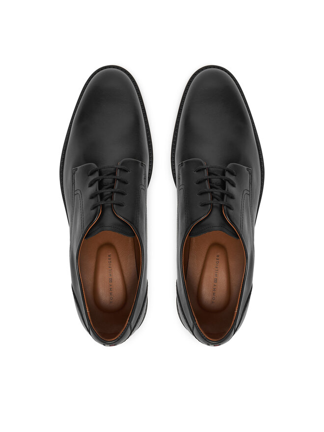 Tommy Hilfiger Oxford Schuhe Tommy Hilfiger Corporate Dressy Lth FM0FM06023 Schwarz