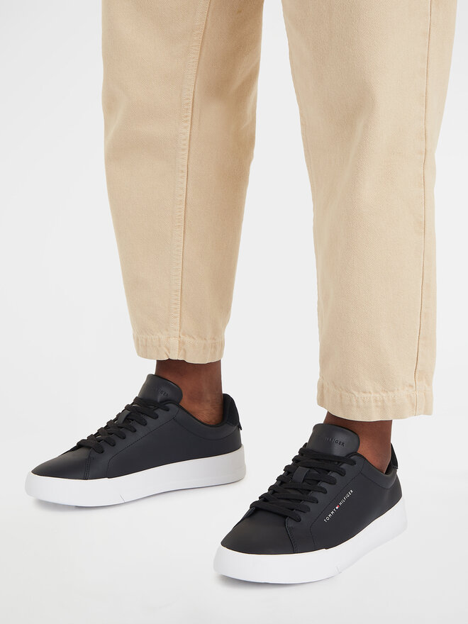 Tommy Hilfiger Sneakers Tommy Hilfiger Th Court Leather FM0FM04971 Negru