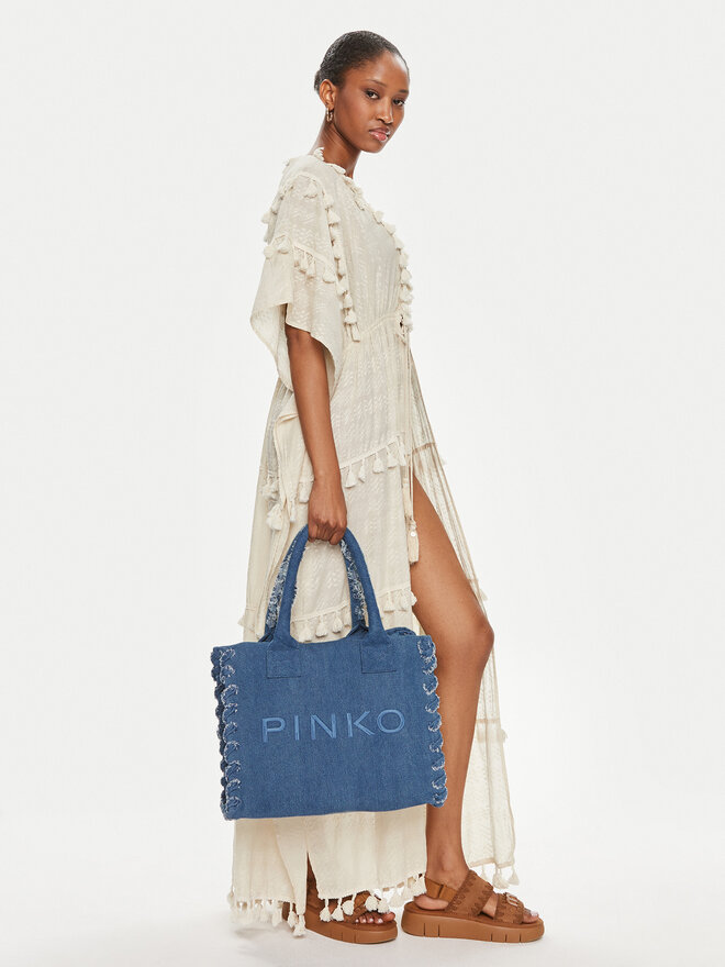 PINKO Handtasche Pinko Beach Shopping PE 24 PLTT 100782 A1WT Dunkelblau