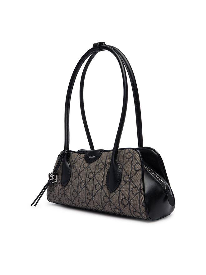 Calvin Klein Handtasche Calvin Klein Emblem Trio Jacquard LV04F3744G Grau