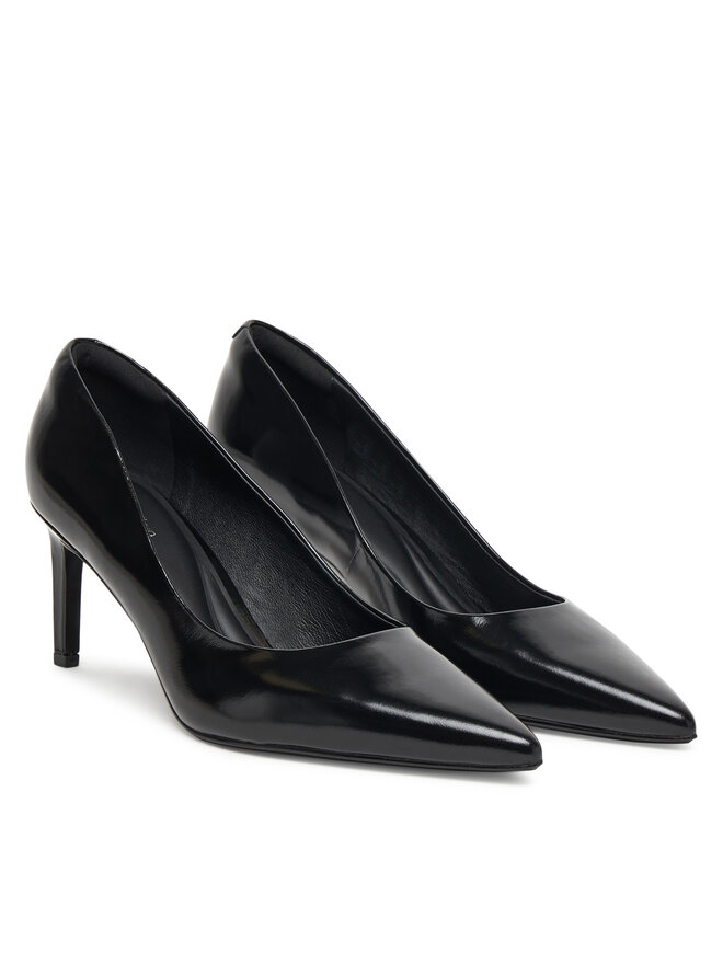Calvin Klein Pantofi cu toc subțire Calvin Klein Ess Stiletto 70 Shiny Lth HW0HW02828 Negru