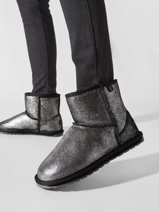 EMU エミュー OdessaMinillicCC BUTY EMU AUSTRALIA ORE FOLD OVER W12315CHES DAMSKIE, CZARNE