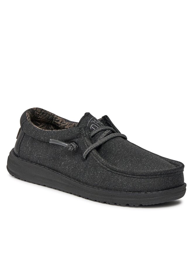 Hey Dude Мокасини Hey Dude Wally Youth Basic 40041-001 Чорний