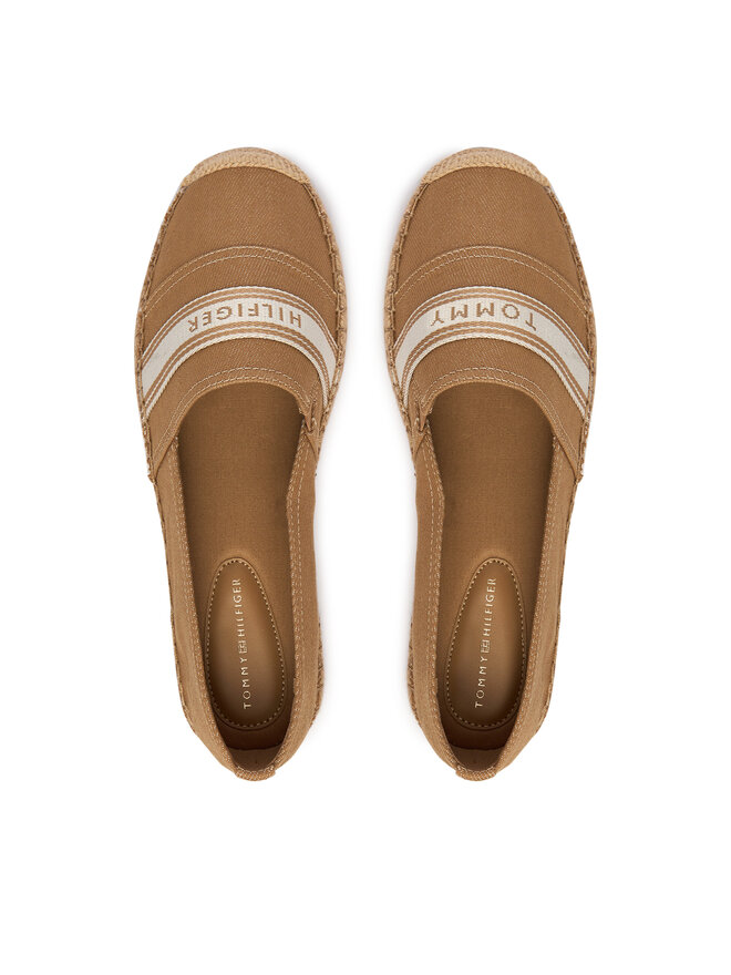 Tommy Hilfiger Espadrilles Tommy Hilfiger Hilfiger Webbing Espadrille FW0FW09334 Braun