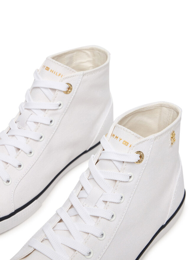 Tommy Hilfiger Sneakers aus Stoff Tommy Hilfiger Th Chic Low Profile Mid Cut FW0FW09356 Weiß