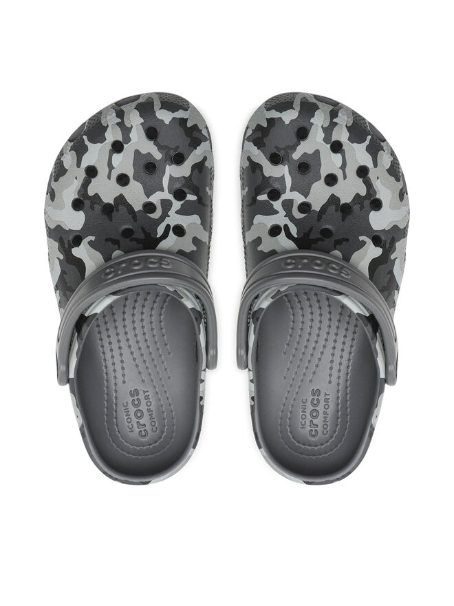 Crocs Pantoletten Crocs Classic Camo Clog 207594 Grau