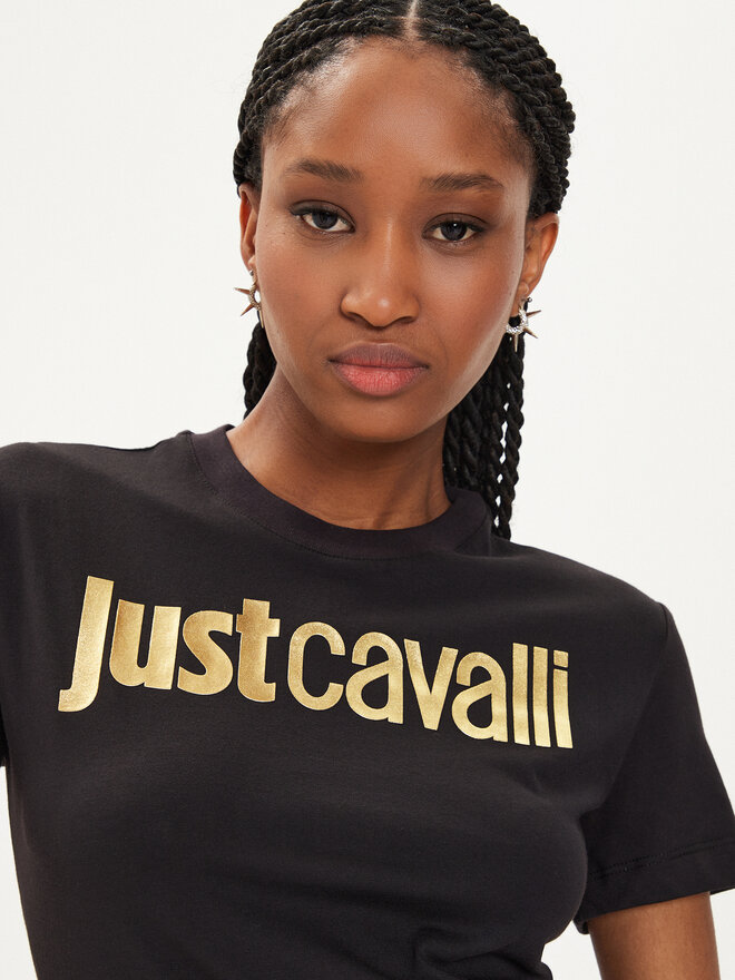 Just Cavalli Just Cavalli T-Shirt 76PAHG11 Schwarz Slim Fit