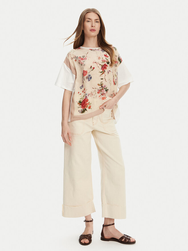 Weekend Max Mara Weekend Max Mara Camiseta Pampas 2515941082 Beis Relaxed Fit