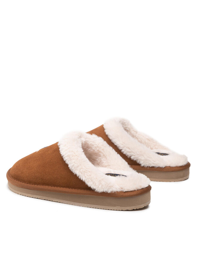 Polo Ralph Lauren Papuče Polo Ralph Lauren Kayleigh Scuff Bear RF103881 Hnedá