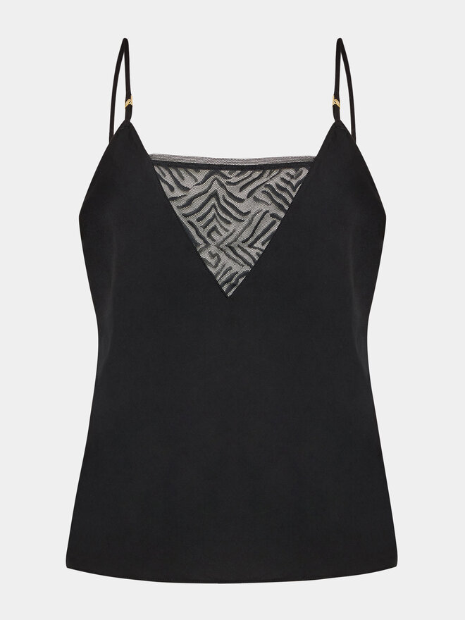 Chantelle Chantelle Camiseta de pijama C11V10 Negro Regular Fit