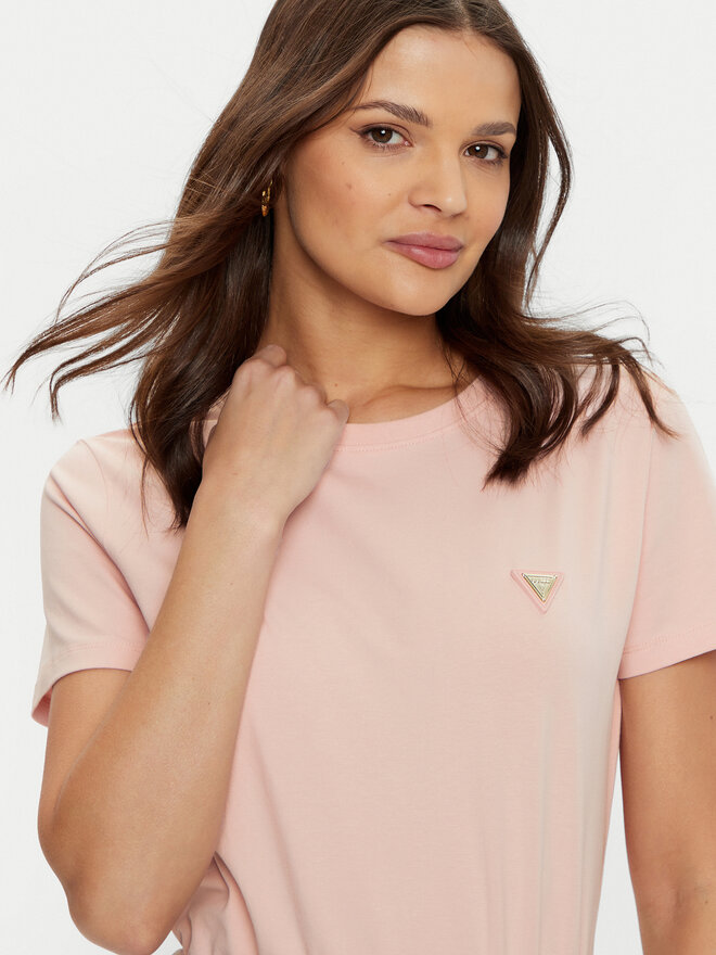Guess Guess Marškinėliai V4YI09 J1314 Rožinė Oversize