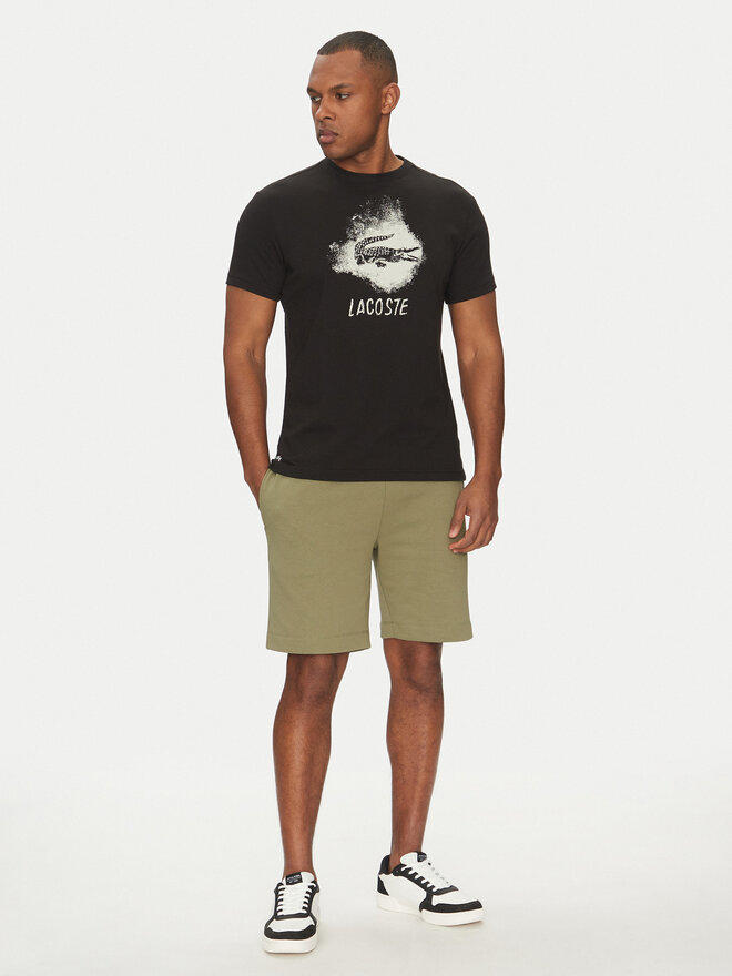 Lacoste Lacoste Marškinėliai TH8917 Juoda Regular Fit